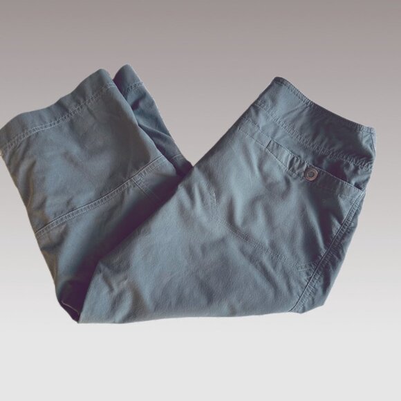 Royal Robbins Capri Pant Comfort Travel Grunge Y2K Gorpcore Hike Olive Green 8 - Picture 3 of 6